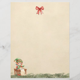 Lámina A Letter From the Christmas Elf (Plain Sheet)