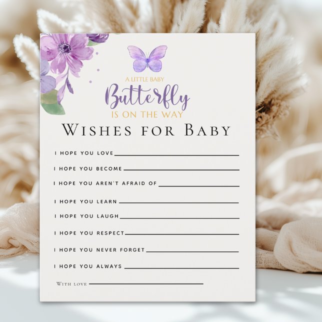 Lámina A Little Baby Butterfly is on The Way Baby shower (Subido por el creador)