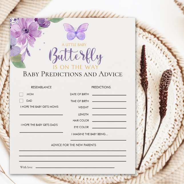 Lámina A Little Baby Butterfly is on The Way Baby shower (Subido por el creador)