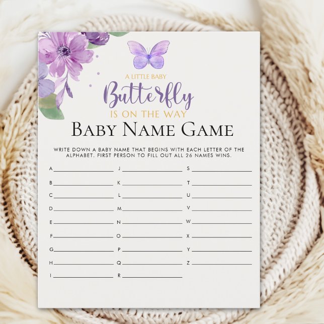 Lámina A Little Baby Butterfly is on The Way Baby shower (Subido por el creador)