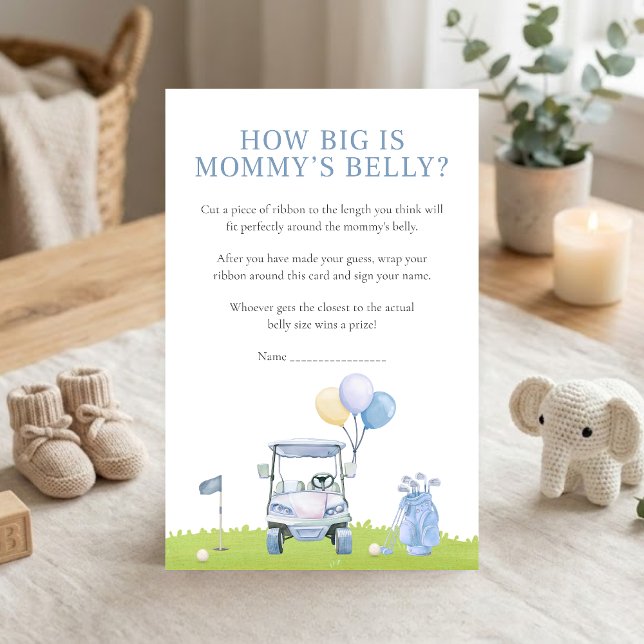 Lámina A Little Putter Golf Baby Shower How Big Is Game (Golf Baby Shower How Big Is Mommy's Belly Game)