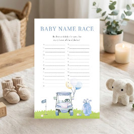 Lámina A Little Putter Golf Baby Shower Name Race Game