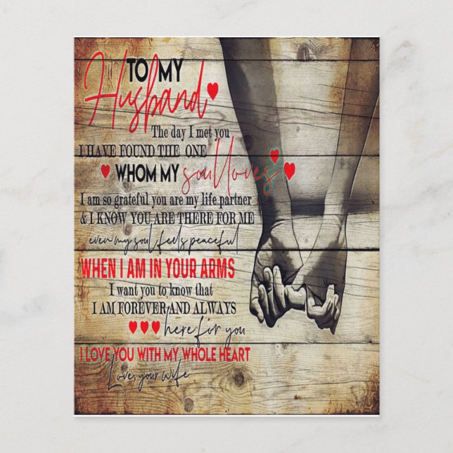 Lámina A mi marido presente | Lovely New Home Gift (Anverso)