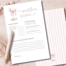 Lámina A Tini One Baby Shower Predictions & Advice Game