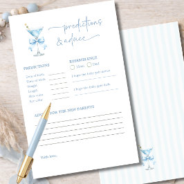 Lámina A Tini One Baby Shower Predictions & Advice Game