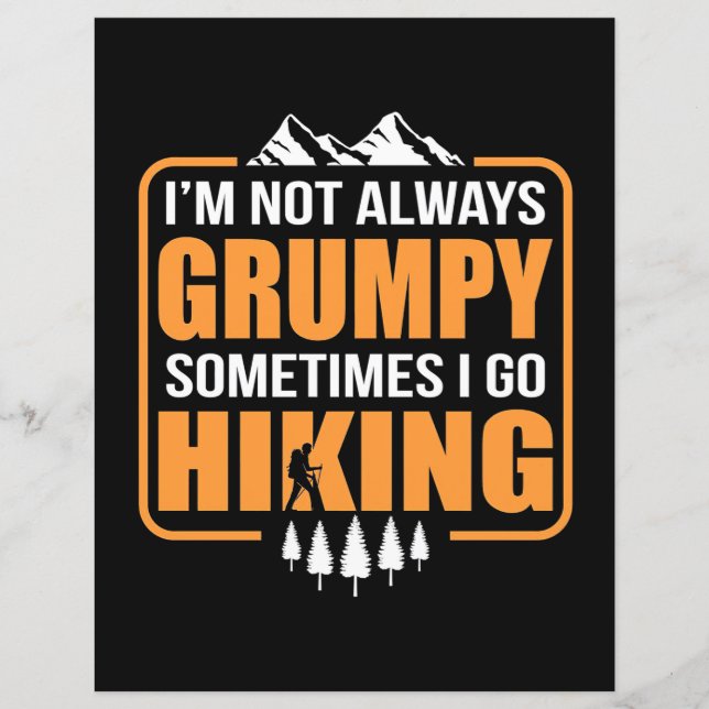 Lámina A Veces Voy A Senderismo (Anverso)