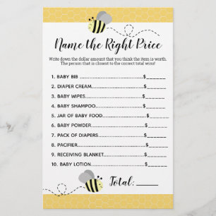 Lámina Abeja amarillo gris llama a juego de ducha de prec