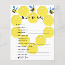 Lámina Abeja floral - Juego de fiesta | deseos para bebé
