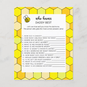 Lámina Abeja floral Quién conoce mejor a PAPÁ