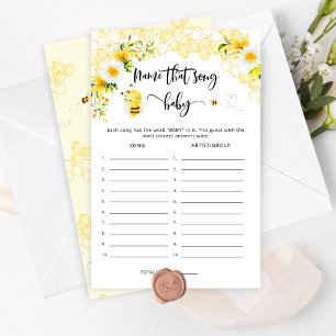 Lámina Abeja linda bebé nombre esa canción bebé juego