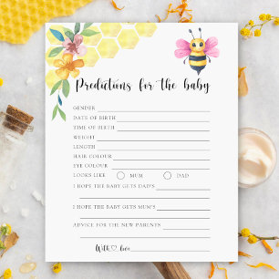 Lámina Abejas florales: predicciones y consejos para bebé