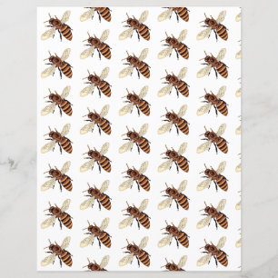 Lámina Abejas patrón papel origami