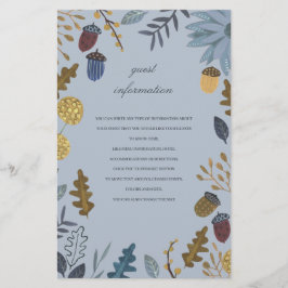 Lámina Abelta rústica deja otoño boda Información de invi