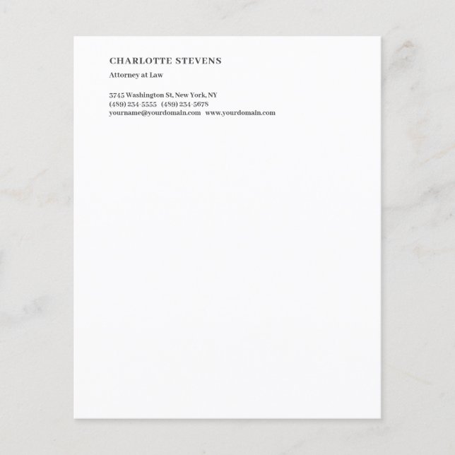 Lámina Abogado de moda Minimalista elegante simple (Anverso)