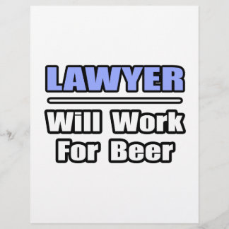 Lámina Abogado... Trabajará Para La Cerveza