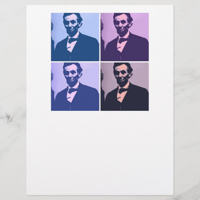 Lámina Abraham Lincoln Pop Art (Anverso)