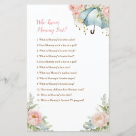 Lámina Abril ducha paraguas que conoce mejor a mamá