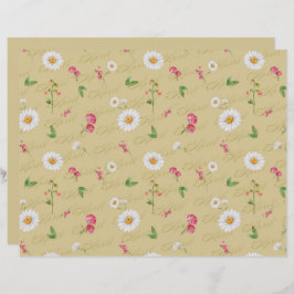 Lámina Abril Flower Daisy Sweet Pea Scrapbook Paper