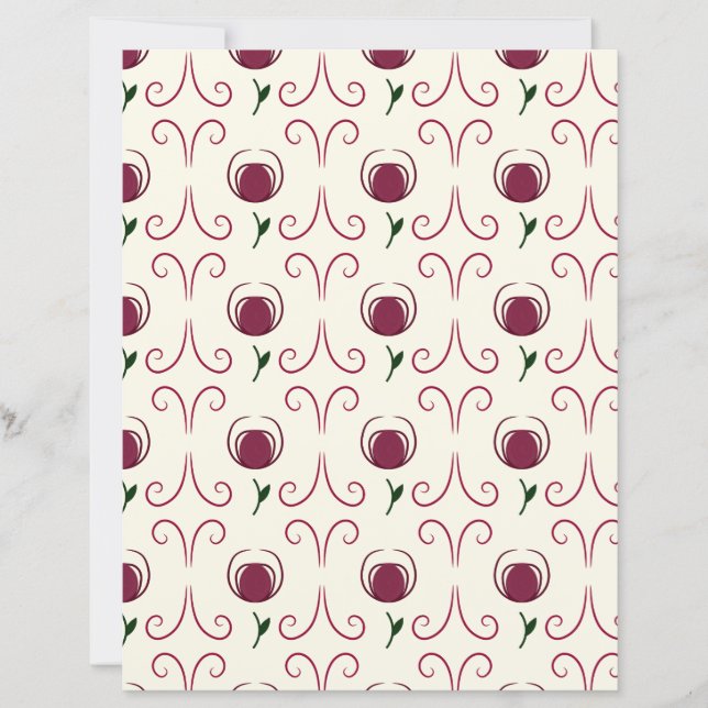 Lámina Abstract Flower Scrapbook Paper (Anverso)