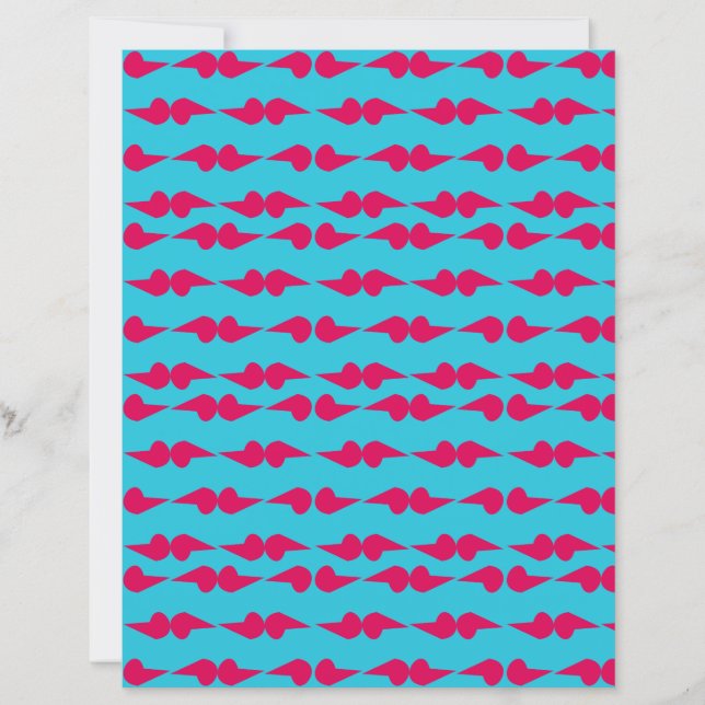 Lámina Abstract Shapes pink and teal scrapbook paper (Anverso)