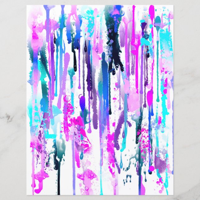 Lámina Abstract Watercolor Dris Papel de cuadernillo (Anverso)