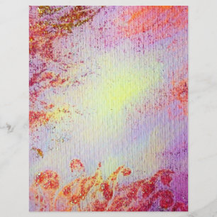 Lámina ABSTRACTAS DE ORO , morado rosa amarillo suave