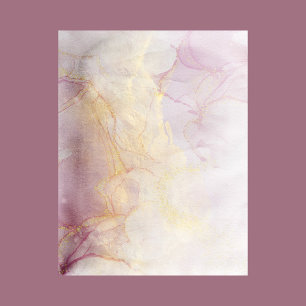 Lámina Abstracto de acuarela Papel de la libreta de oro l