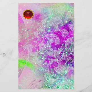 LÁMINA ABSTRACTO PURPLE VERDE AZULADO PINTADORES AZULES,
