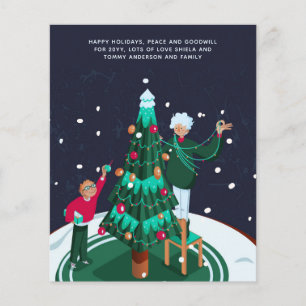 Lámina Abuela abuelita decorando Personalizado de árbol d