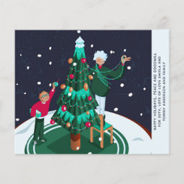 Lámina Abuela Grandsom decorando árbol de Navidad persona