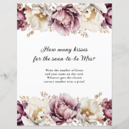 Lámina Abundancia floral rústica cuántos besos juegan