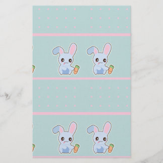 Lámina Accesorios de menta rosa Kawaii Bunny personalizad