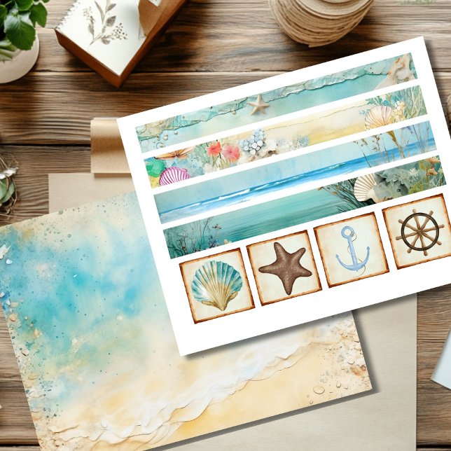 Lámina Acentos de espiral de verano Scrapbook (Subido por el creador)