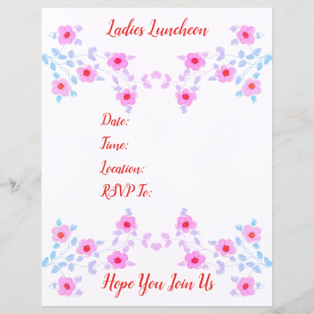 Lámina Acentuación floral rosa (Anverso)