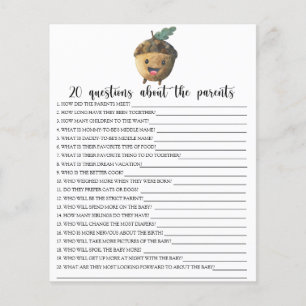 Lámina Acorn - juegos - 20 preguntas sobre los padres