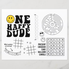 Lámina Actividad de Placemat de un Fiesta Feliz Amigo Pri