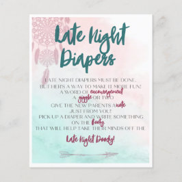 Lámina Actividad del Boho Late Night Diapers