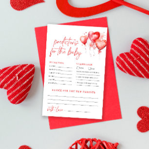 Lámina Acuarela Corazones Predicciones para Bebés y Tarje