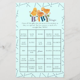 Lámina Acuarela Cute Pequeño Pollo Bingo Baby Shower