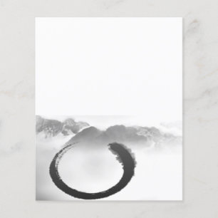 Lámina Acuarela de B&W Montañas tranquilas de Zen Enso