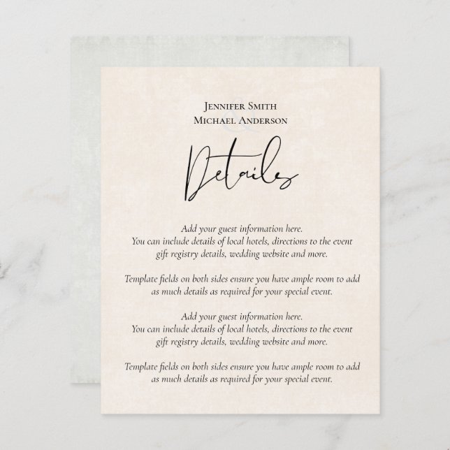 Lámina Acuarela de Boda gris para la presentación del pre (Anverso / Reverso)