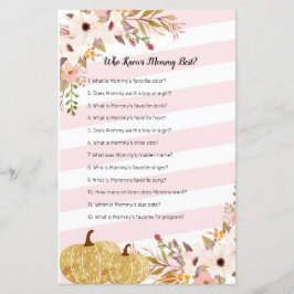 Lámina Acuarela de calabaza que conoce a mamá mejor juego