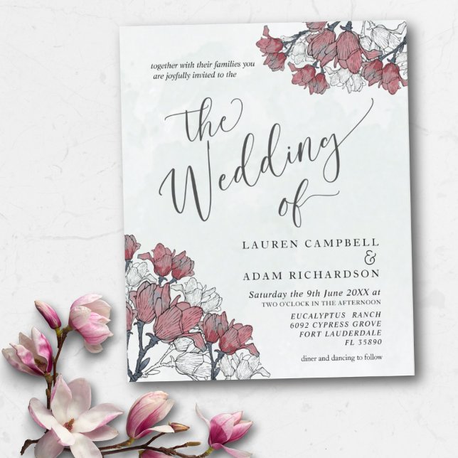 Lámina Acuarela Floral de Invitación a Boda Presupuestari (Subido por el creador)