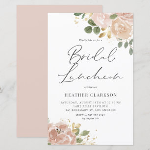 Lámina Acuarela Mauve Flores de Melocotón Nodal Luncheon