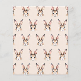 Lámina Acuarela moderna Cute Semana Santa Bunny Face Pape