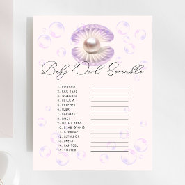 Lámina Acuarela Pequeña Perla Palabra de Bebé Scramble Ju