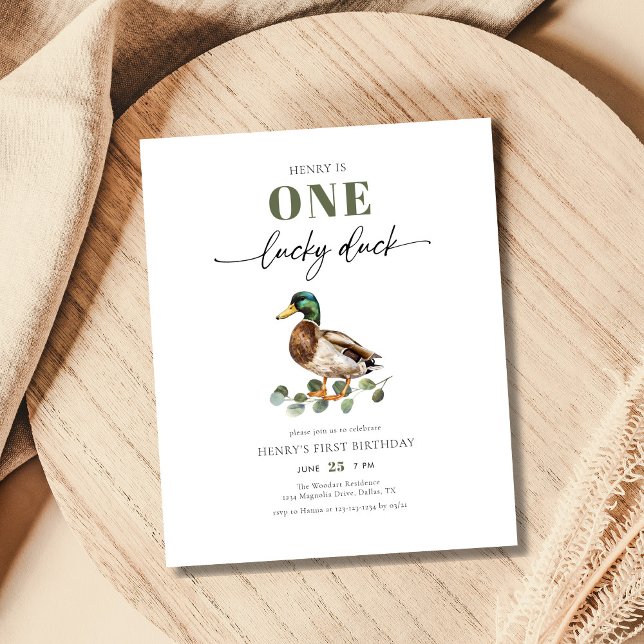 Lámina Acuarela Presupuestaria Un niño afortunado de pato (Subido por el creador)