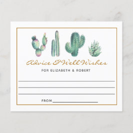 Lámina acuarela suculenta consejo de recepción de bodas