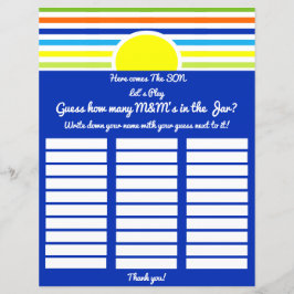 Lámina Adivina cuántos juegos de Baby Shower vienen aquí