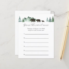 Lámina Adivina el juego de Baby Shower Sweet Mess